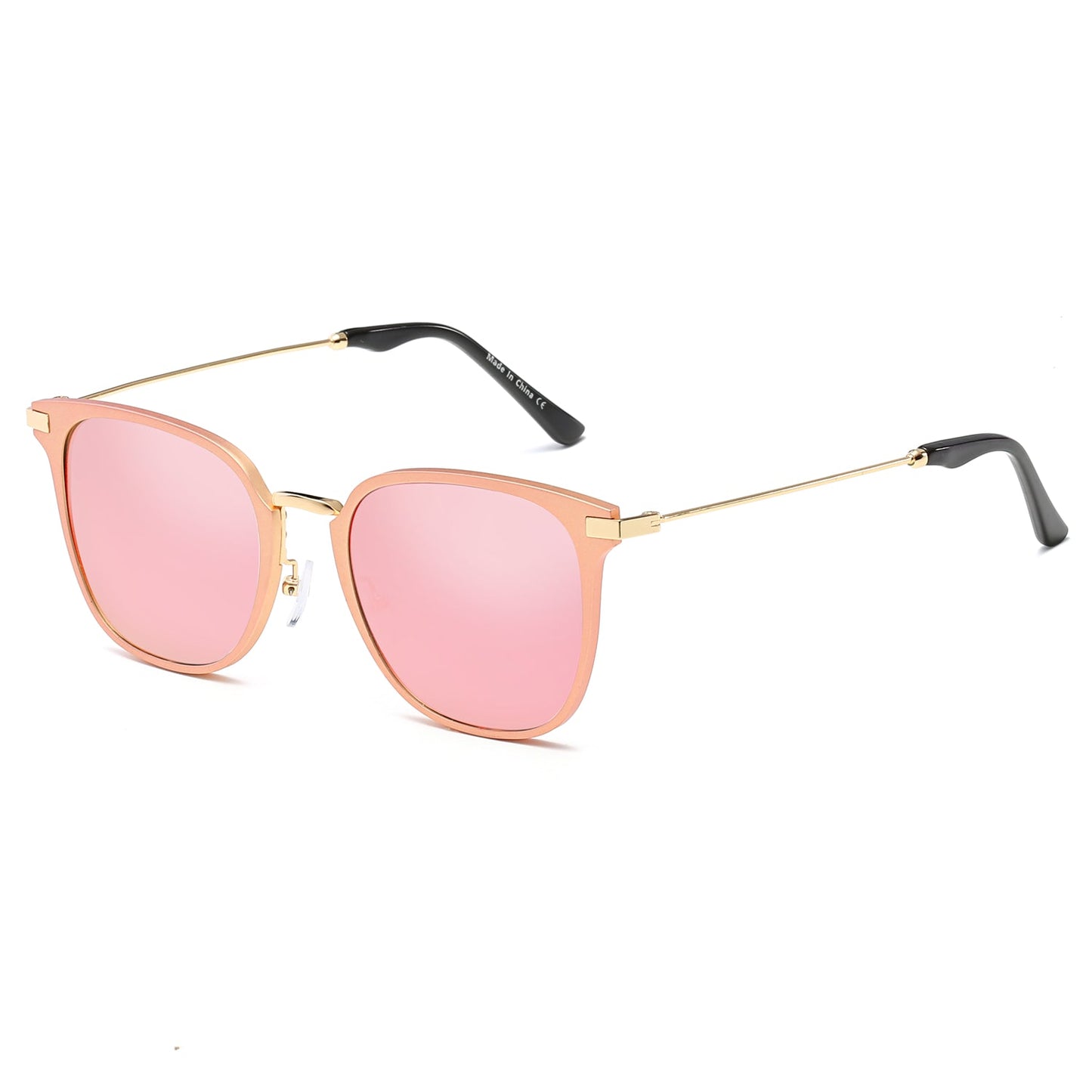 CAMBRIDGE | Pillowed Rectangle Flat Lens Horned Rim Sunglasses-5