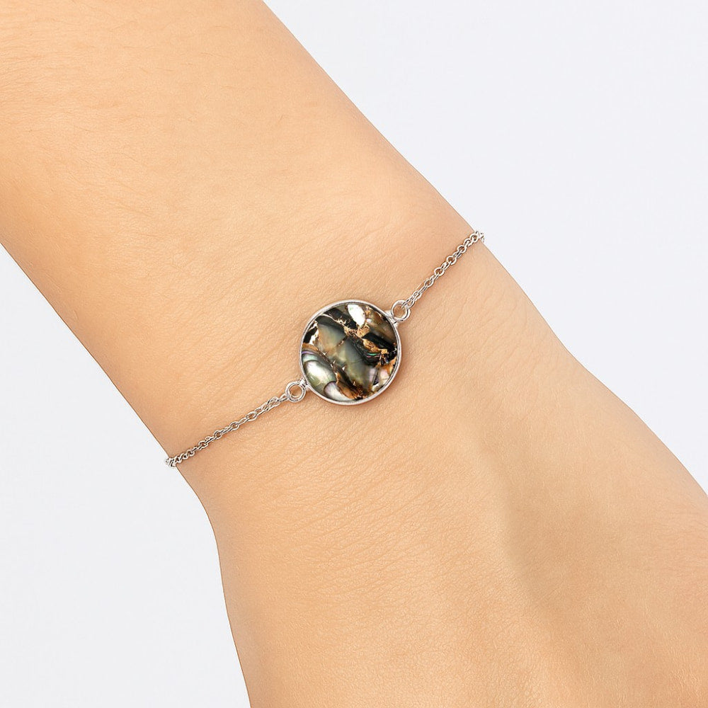 Natural Copper Abalone Shell Bracelet B-1023 SDB2933-0