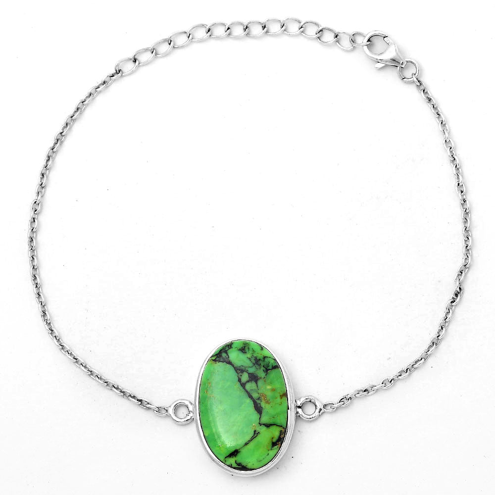 Natural Green Matrix Turquoise Bracelet B-1023 SDB3061-1