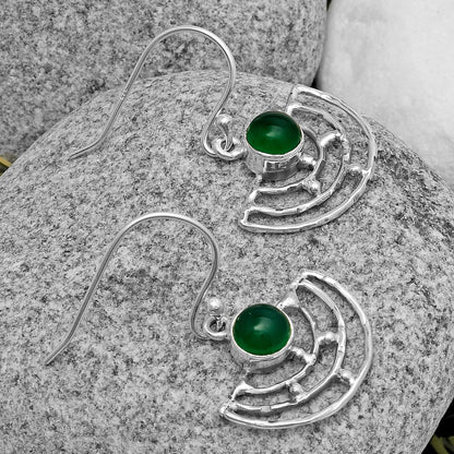 Natural Green Onyx Earrings E-1225 SDE67254-1