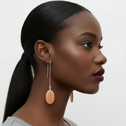 Natural Orange Aventurine Earrings E-1089 SDE82830-0