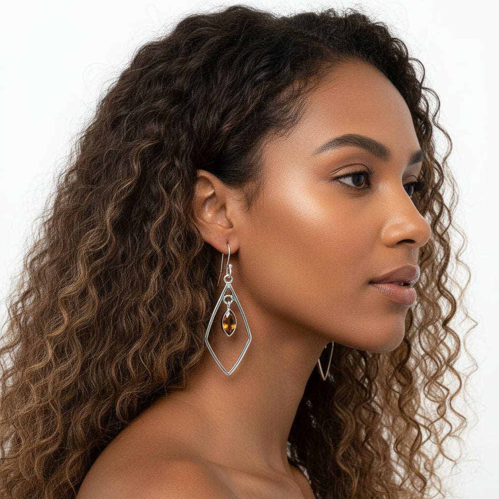 Natural Smoky Quartz - Brazil Earrings E-1216 SDE83796-0