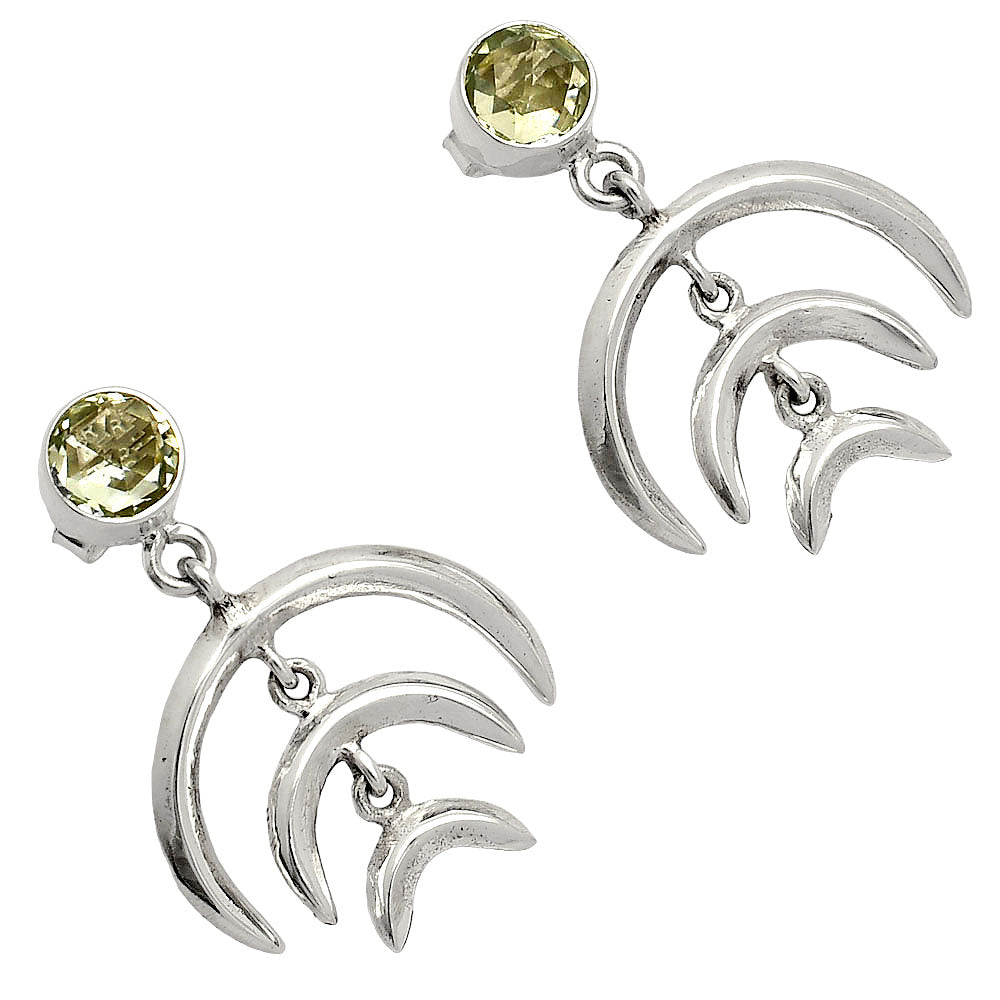 Prasiolite (Green Amethyst) - Brazil Earrings E-1249 SDE84350-1