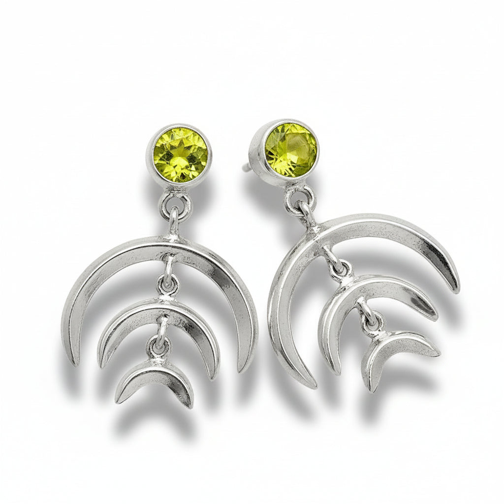 Natural Peridot Earrings E-1249 SDE84353-2