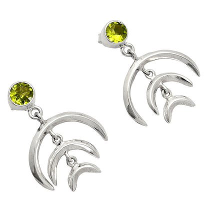 Natural Peridot Earrings E-1249 SDE84353-1
