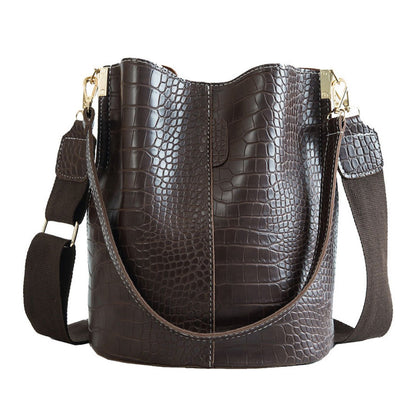 Blake Shoulder Bag -Chocolate Croc-1