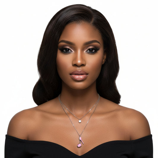 TK2703 - IP Light Black  (IP Gun) Stainless Steel Chain Pendant with Top Grade Crystal  in Clear-0