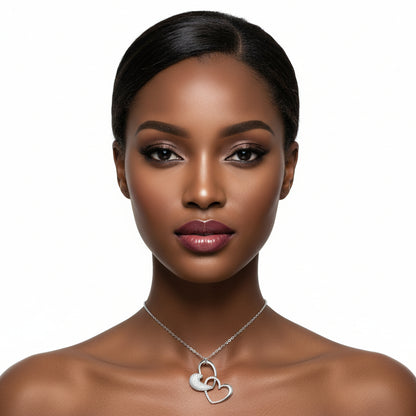 TS036 - Rhodium 925 Sterling Silver Chain Pendant with AAA Grade CZ  in Clear-0